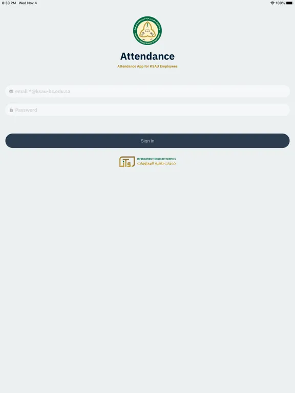 Capturas de tela do KSAU Attendance iPad 