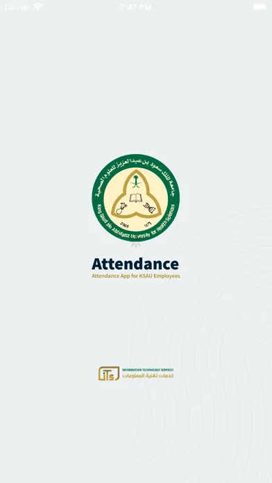 Capturas de tela do KSAU Attendance