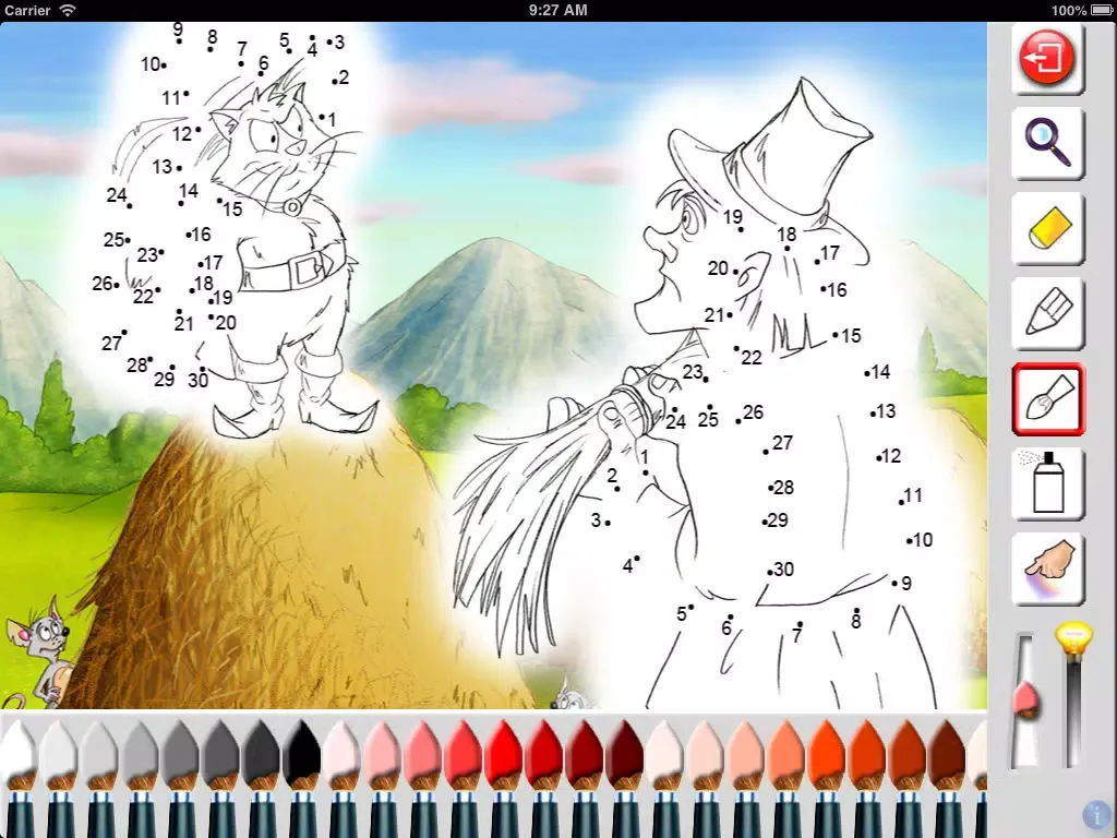 Coloring Studio - Puss in Boots edition iPad  스크린샷