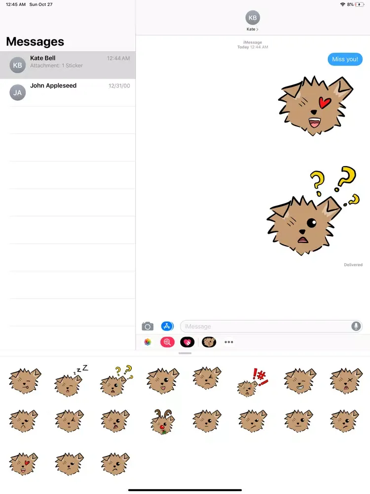 Capturas de pantalla de Kubo the Dog Stickers iPad 