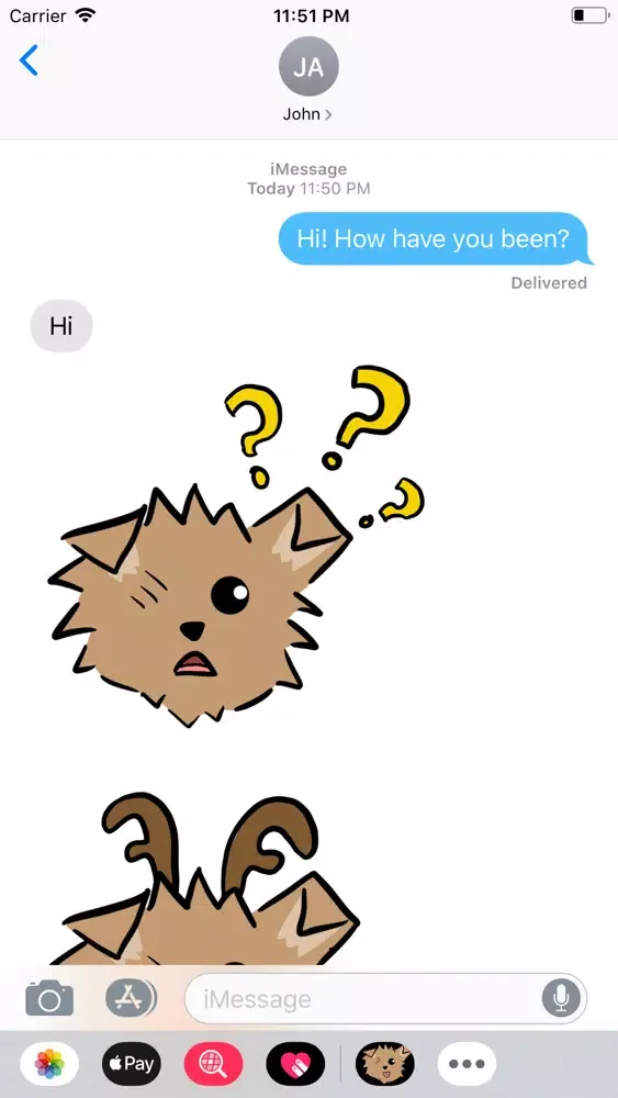 Capturas de pantalla de Kubo the Dog Stickers