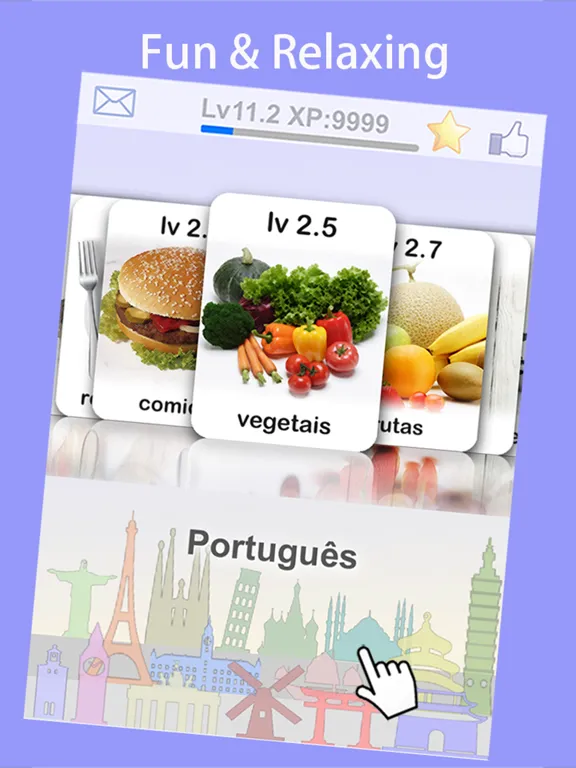 Capturas de tela do Learn Portugal Portuguese Words&Phrases FlashCards iPad 