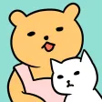 毎日くま＆ねこステッカー お母さん編