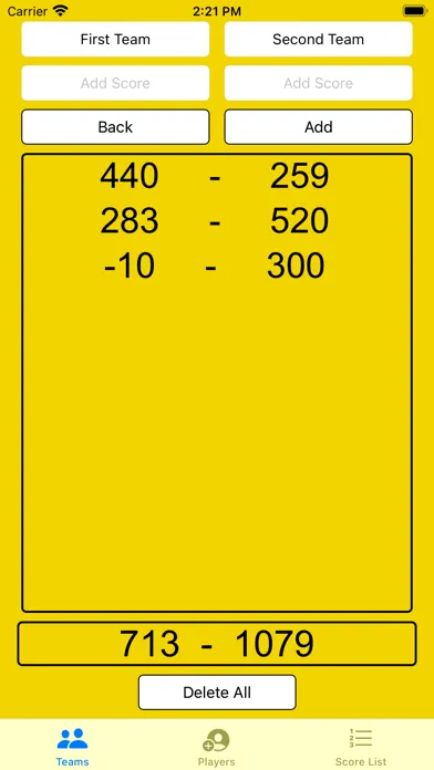 Tangkapan skrin scoreboard قيد