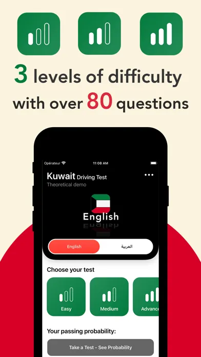 Captures d'écran de Kuwait Driving Theory Test