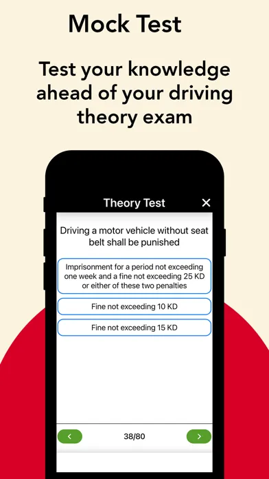 Captures d'écran de Kuwait Driving Theory Test