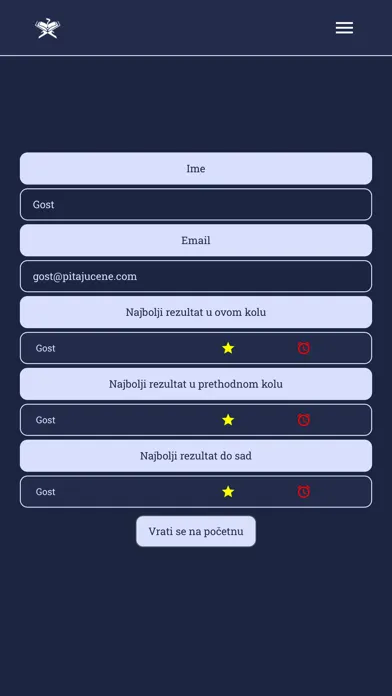 Zrzuty ekranu Islamski kviz - pitajucene.com