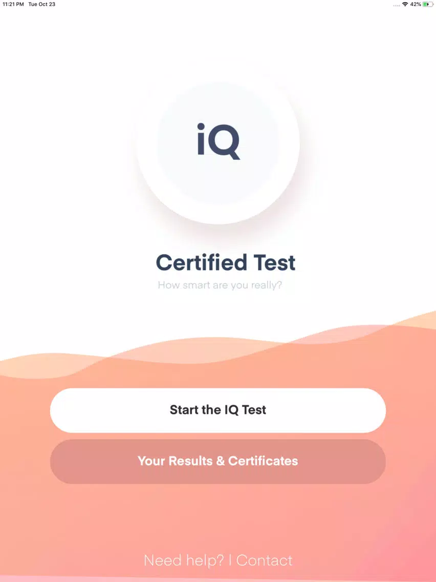 ภาพหน้าจอของ Certificated IQ Test iPad 