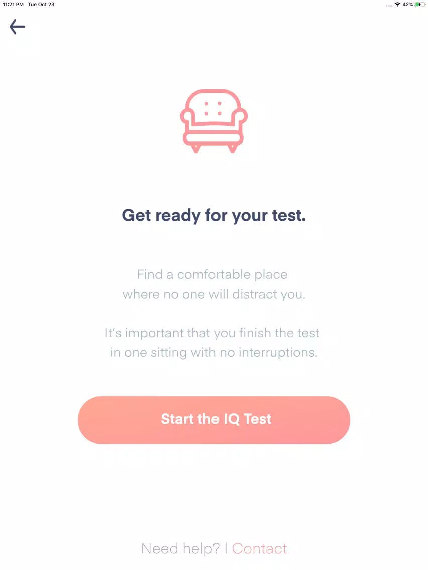 ภาพหน้าจอของ Certificated IQ Test iPad 