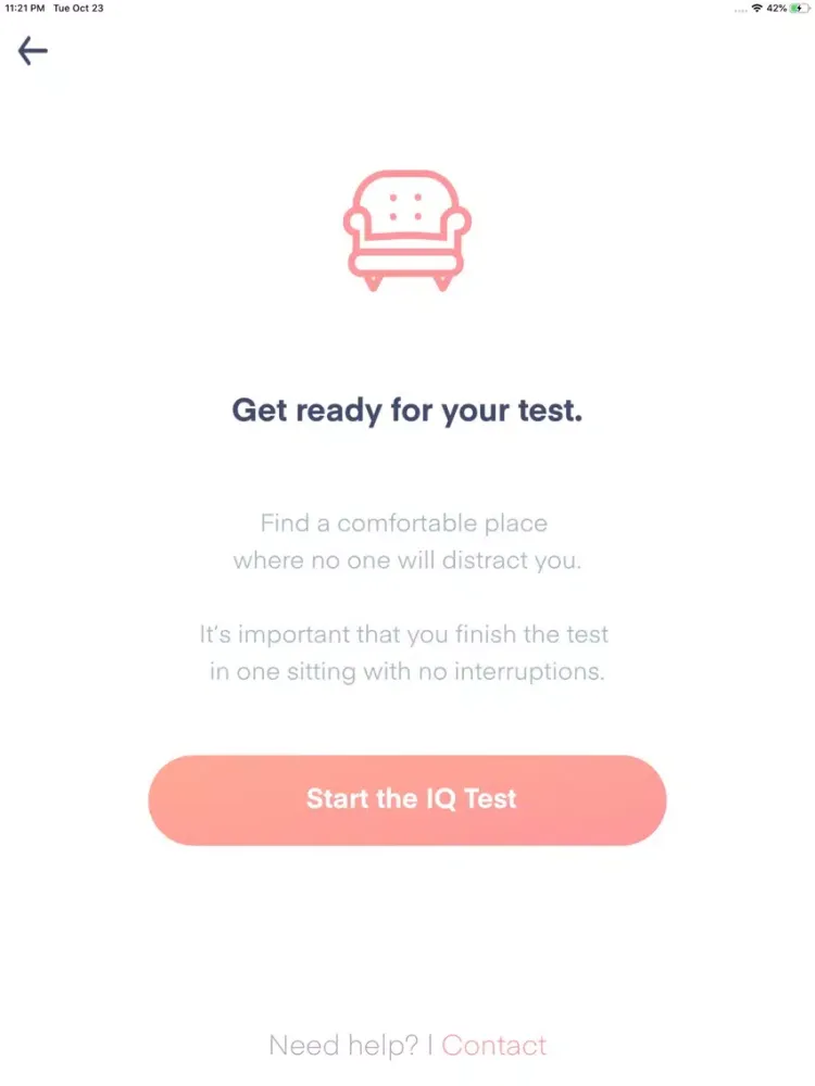 Certificated IQ Test iPad 應用截圖