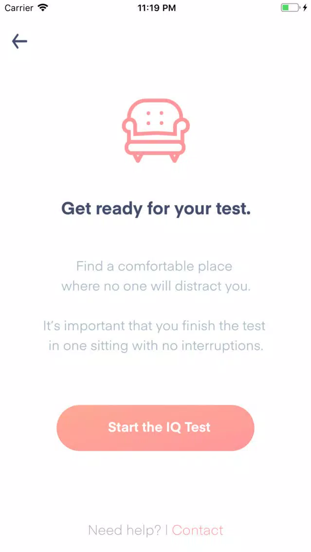 ภาพหน้าจอของ Certificated IQ Test