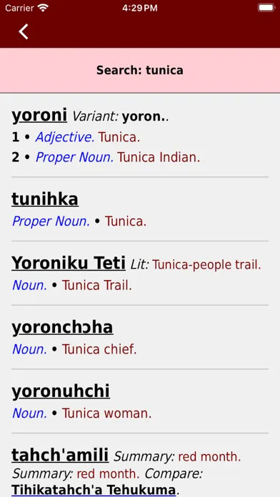 Tunica-English Dictionary應用截圖