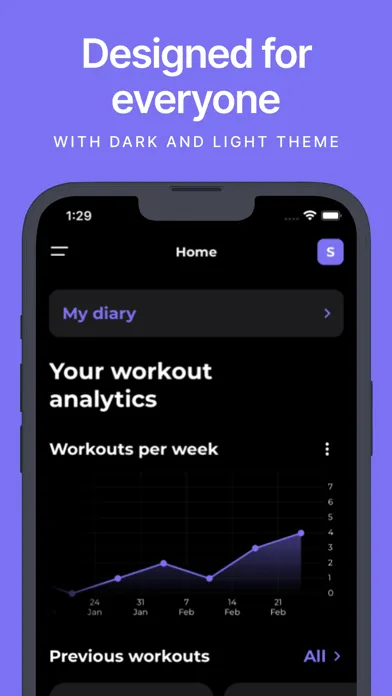 Tangkapan layar Fit Journal: Gym Workout Log