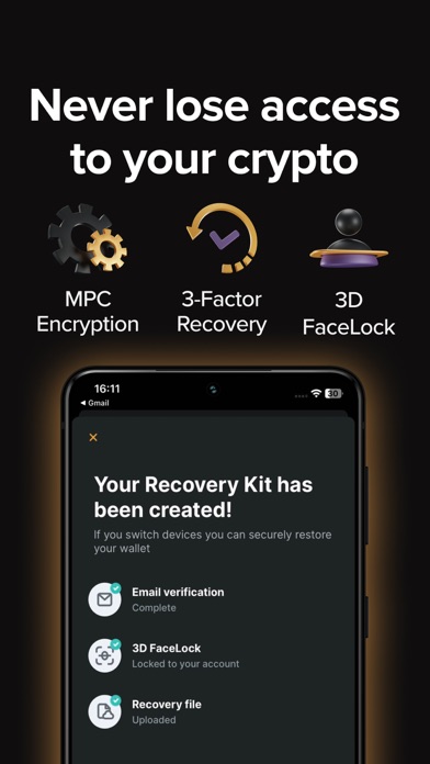 Tangkapan skrin Zengo: Crypto & Bitcoin Wallet