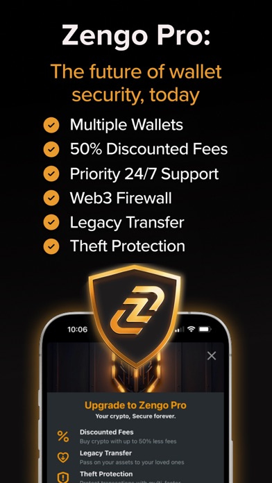 Tangkapan skrin Zengo: Crypto & Bitcoin Wallet