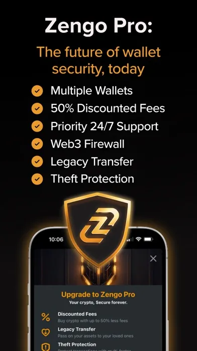 Tangkapan layar Zengo: Crypto & Bitcoin Wallet