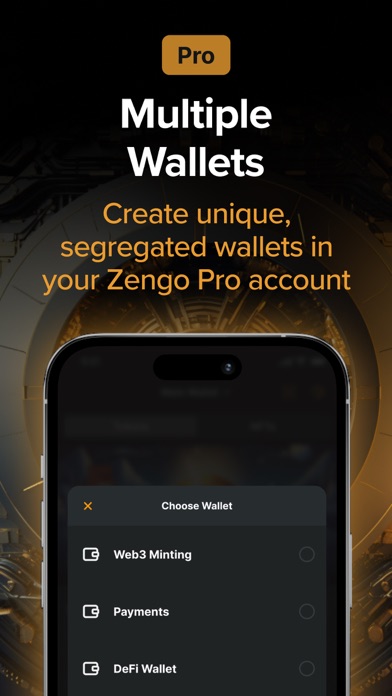 Tangkapan skrin Zengo: Crypto & Bitcoin Wallet