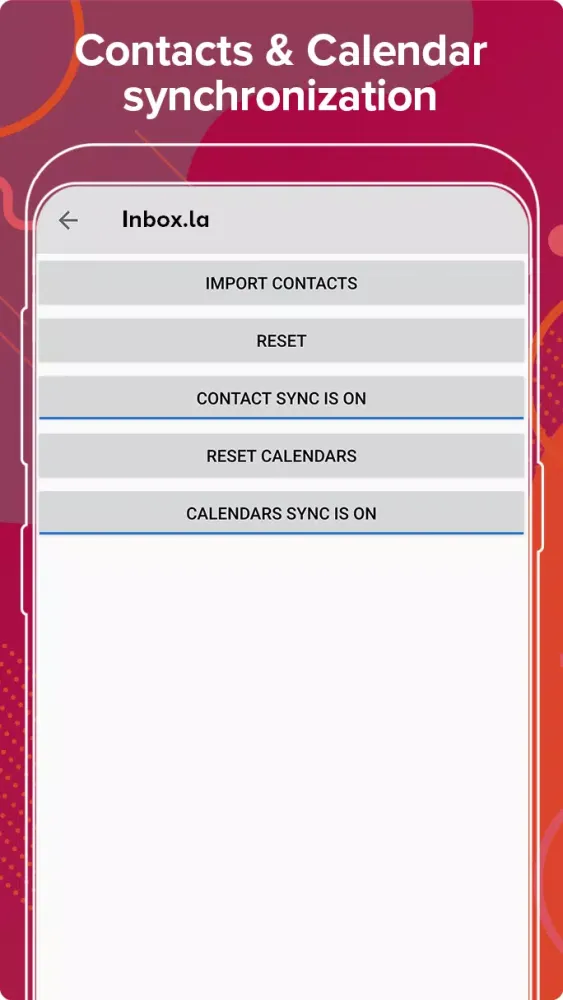 Capturas de tela do Inbox.la email