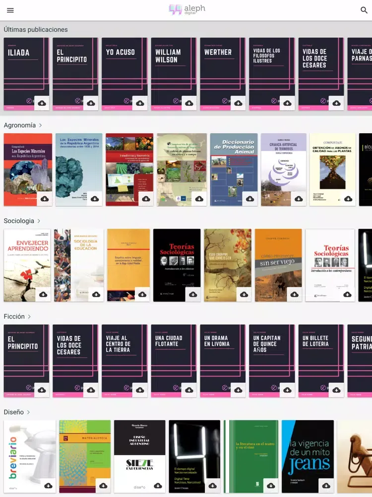 Aleph Digital iPad 应用截图