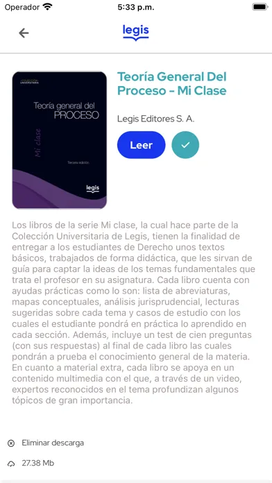Screenshot di Libros digitales Legis