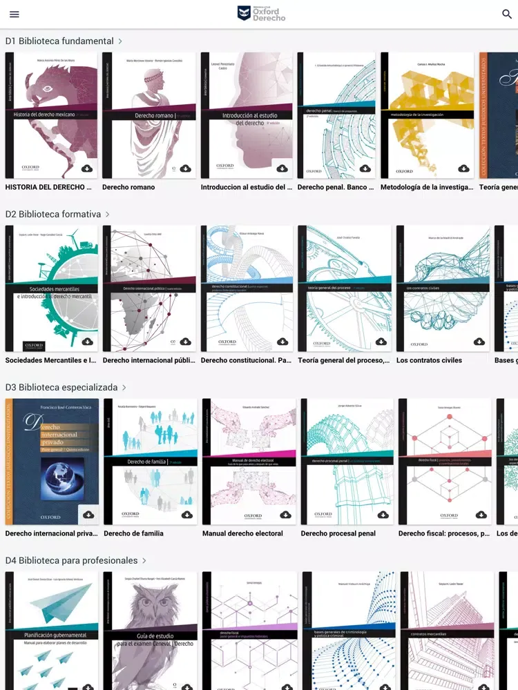 Capturas de pantalla de Oxford Derecho iPad 