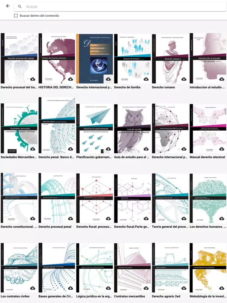 Capturas de pantalla de Oxford Derecho iPad 