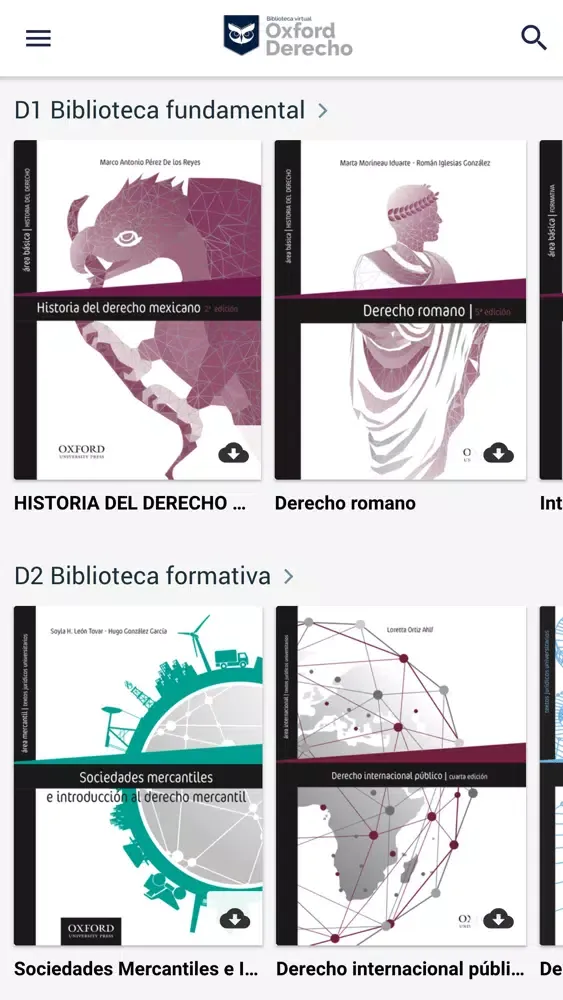 Capturas de pantalla de Oxford Derecho