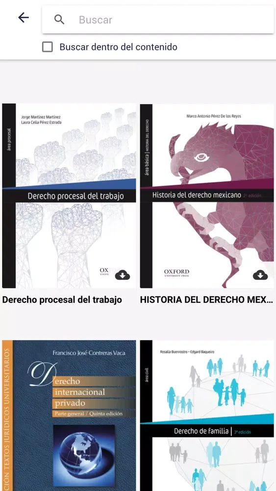 Capturas de pantalla de Oxford Derecho