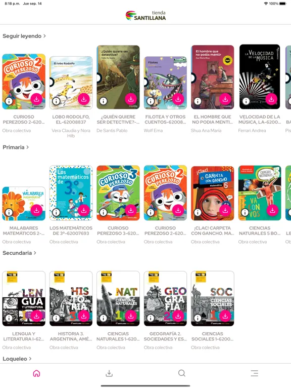 صور Tienda Santillana iPad 