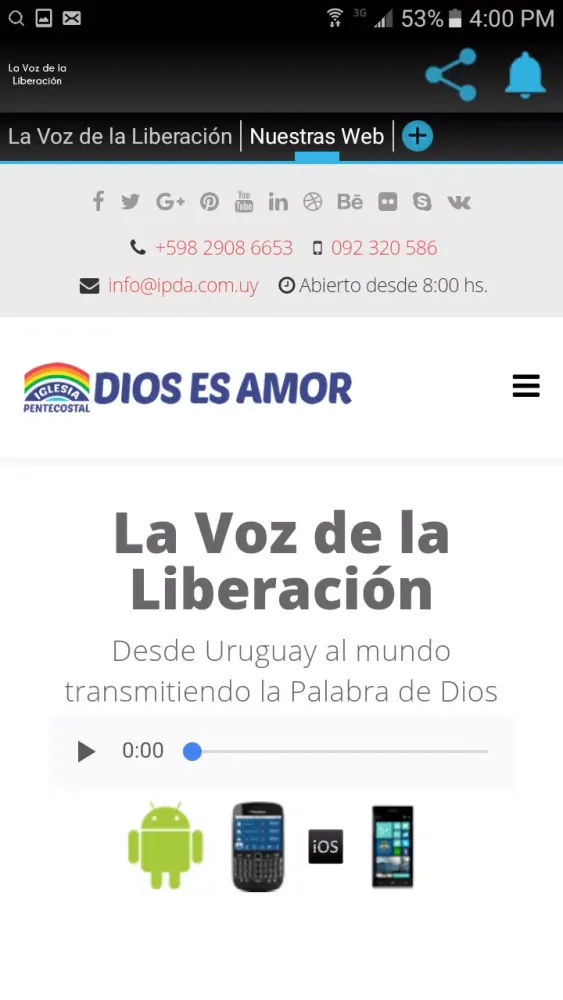 Radio Dios es amor Uruguay स्क्रीनशॉट