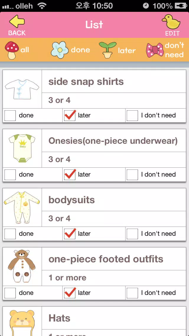 Checklist for baby birth - Prepare your labor应用截图