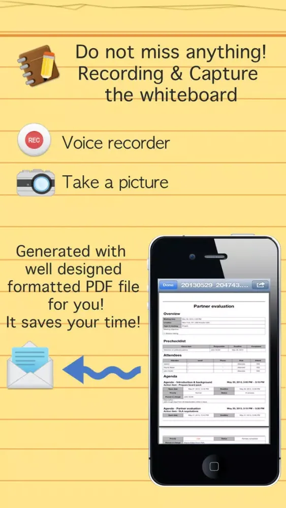 Smart meeting minutes Basic - Schedule check list Screenshots