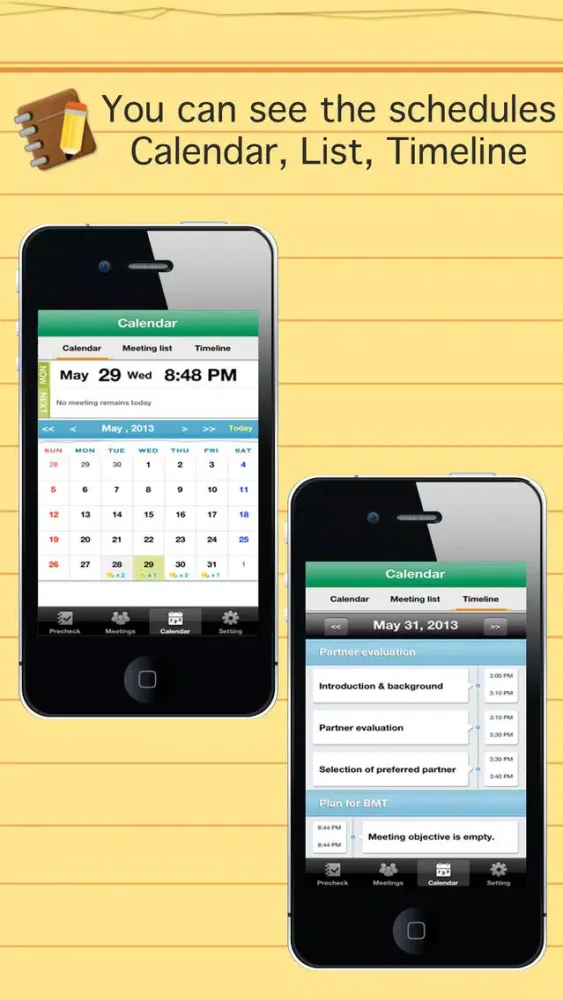 Smart meeting minutes Basic - Schedule check list Screenshots