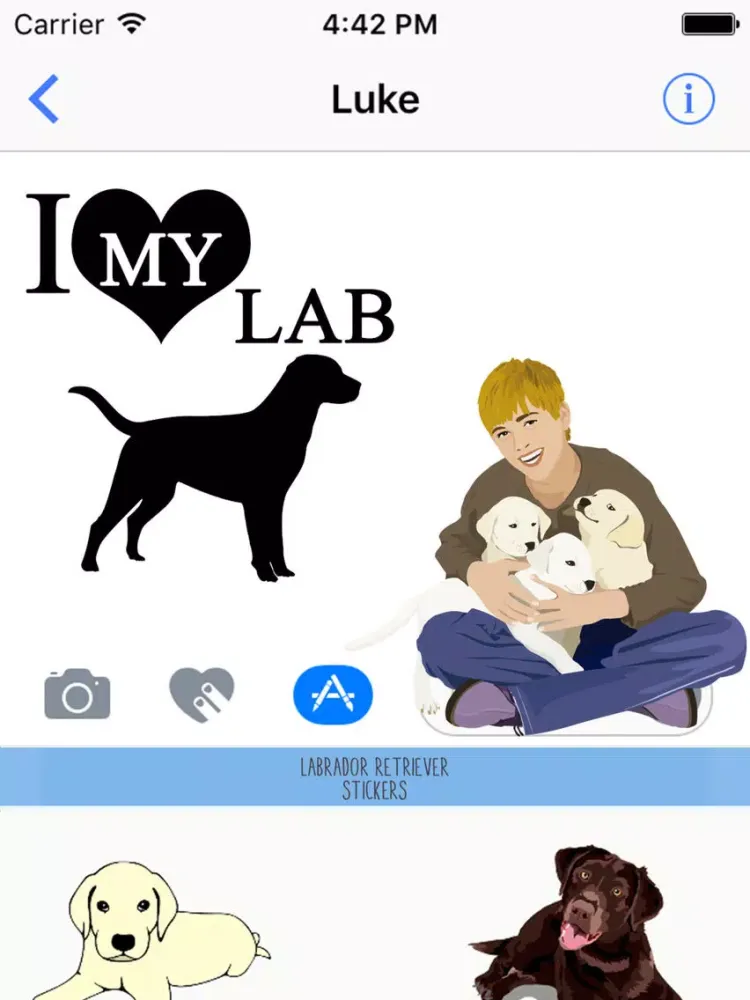 Labrador Retriever Stickers iPad  스크린샷