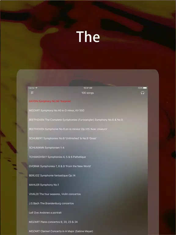 Tangkapan skrin classic100 -- Symphony & Classical Music iPad 