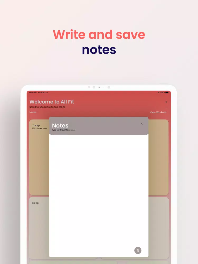 All Fit iPad  Ekran Görüntüleri