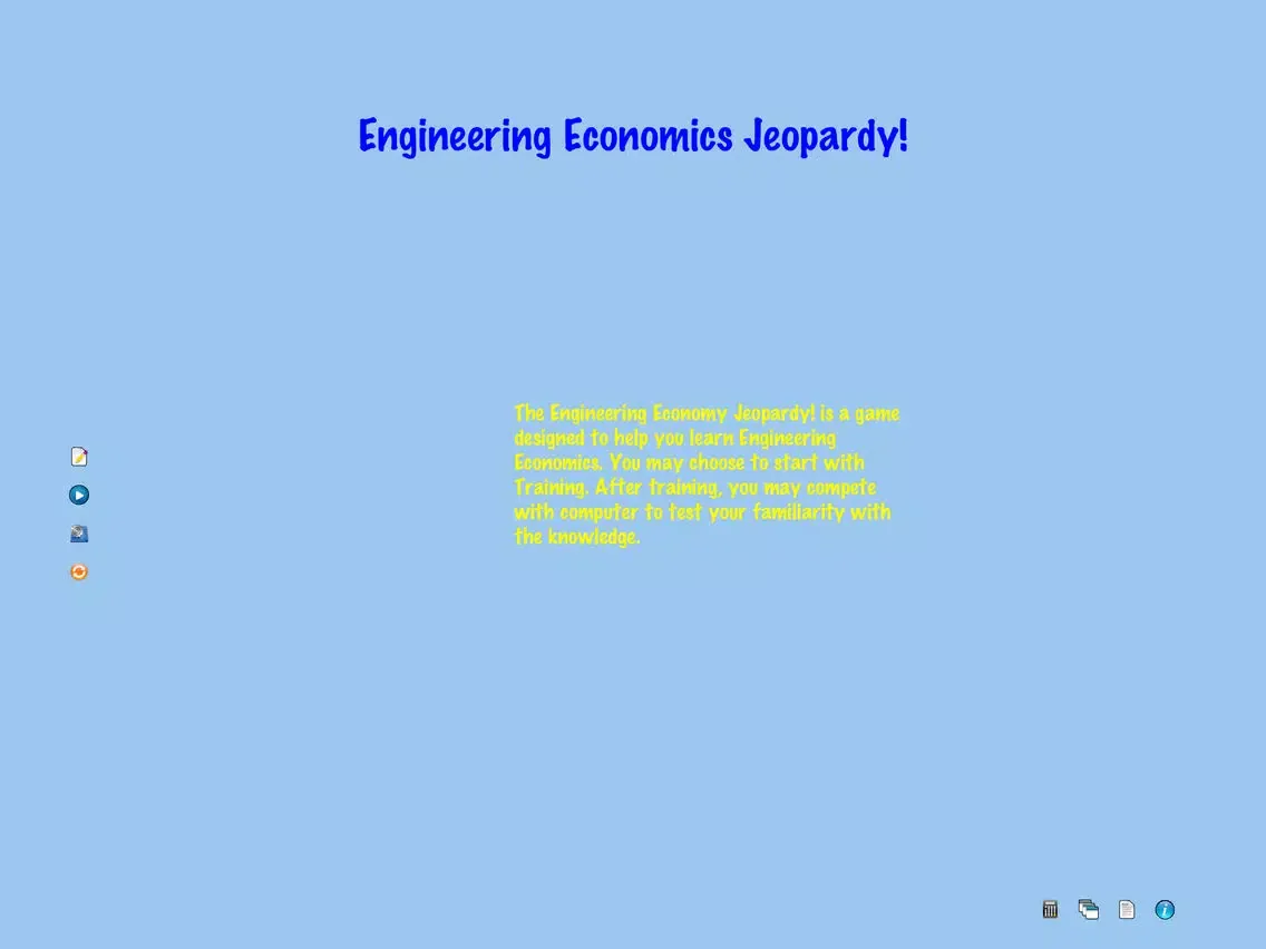 Engineering Economics Jeopardy! iPad  स्क्रीनशॉट