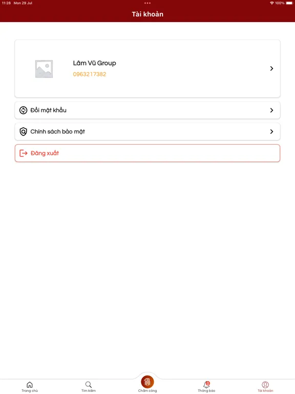 Lâm Vũ Group - One Team iPad  स्क्रीनशॉट