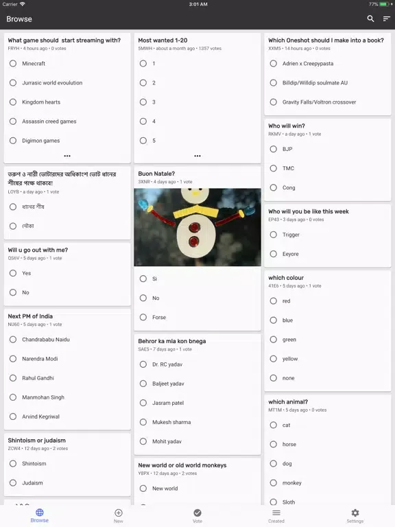 PPoll - Quick Polls iPad  Screenshots