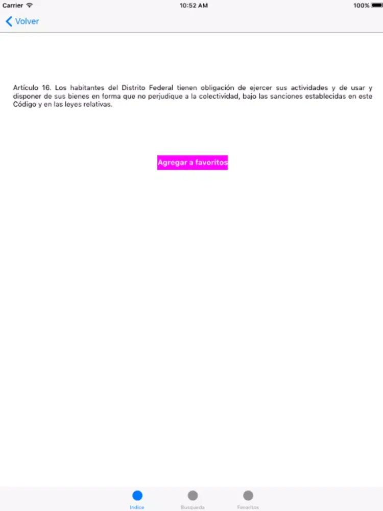 Codigo Civil Federal iPad 應用截圖