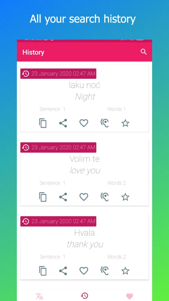 Capturas de pantalla de Croatian English Translator
