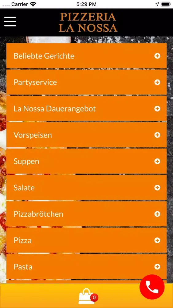 Screenshot di Pizzeria La Nossa