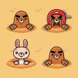 Hammer Head : Pair Moles Hammer Head : Pair Moles