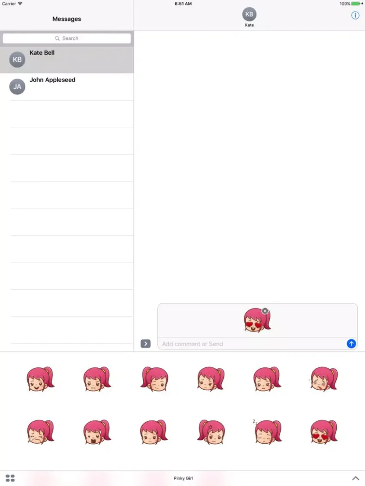 Sticker Me Pinky Girl iPad  স্ক্রিনশট