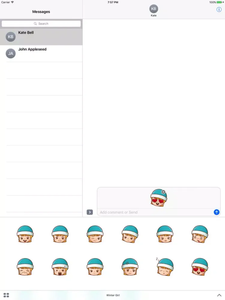 Captures d'écran de Sticker Me Winter Girl iPad 