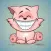 Sticker me: Funny Pink Cat