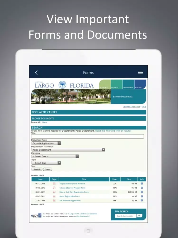 Zrzuty ekranu Largo Police iPad 