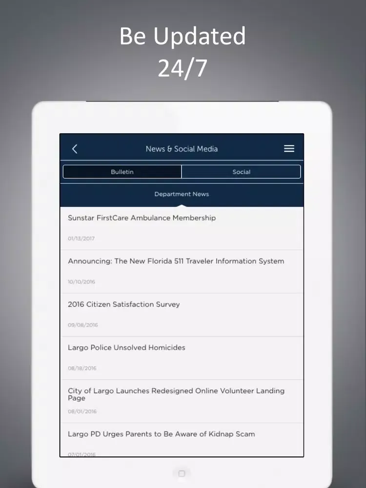 Zrzuty ekranu Largo Police iPad 