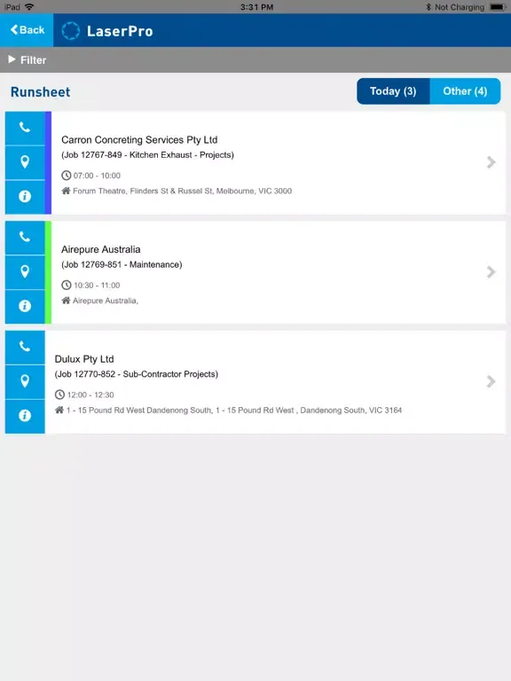 Скриншоты LaserPro Connect iPad 
