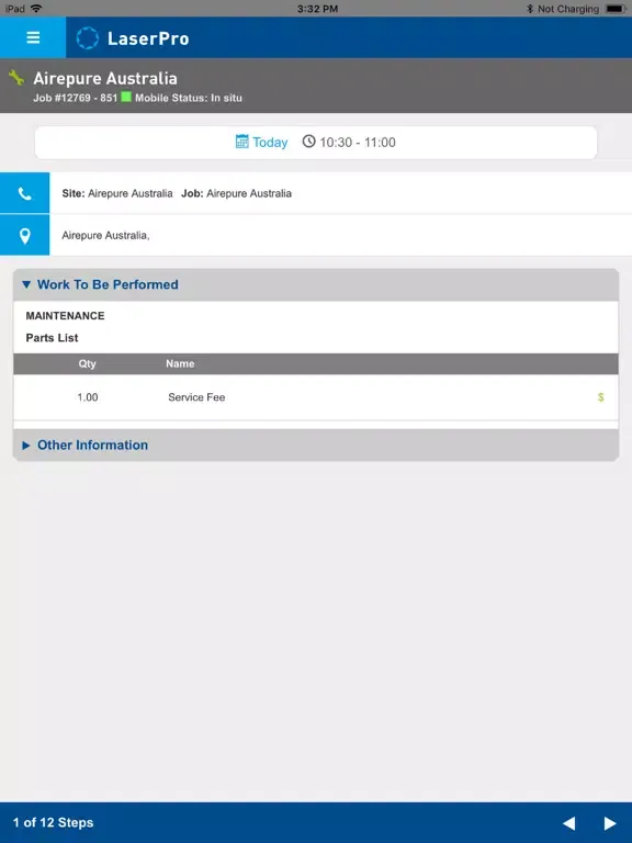 Скриншоты LaserPro Connect iPad 